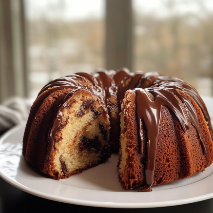 Chocolate Marble Banana Bundt Cake