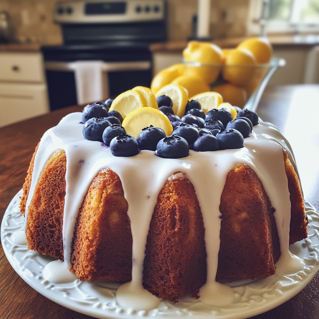 Lemon Blueberry Bundt Cake